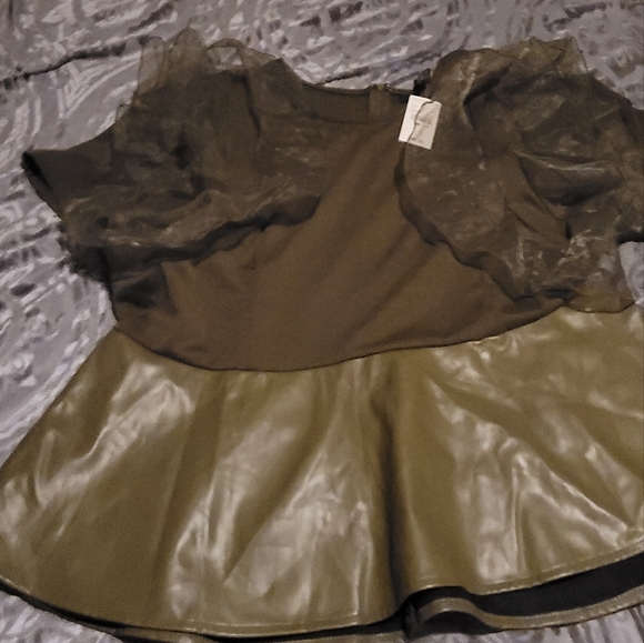 Ashley Stewart olive green Blouse - Picture 2 of 5